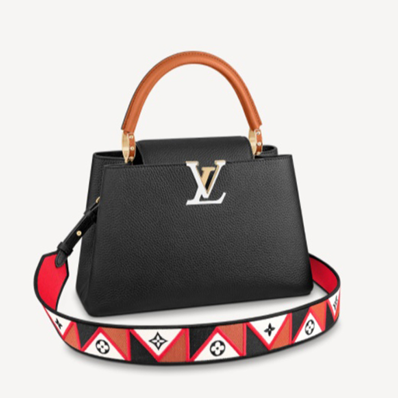 Louis Vuitton CAPUCINES MM  Handbag M59020 Noir / Rouge